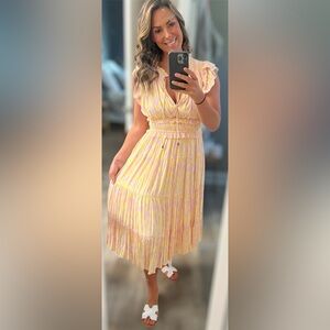 KARLIE Ruffle Smocked Maxi Dress Size Small